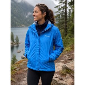 Marmot PreCip 3-in-1 Jacket Womens Medium Blue Waterproof Rain Shell Navy Fleece